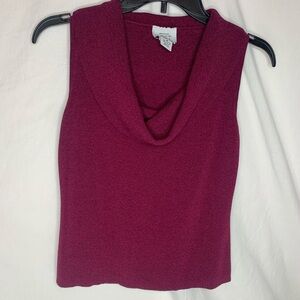 LOFT Ann Taylor sleeveless cowl neck knit shell top sizeM